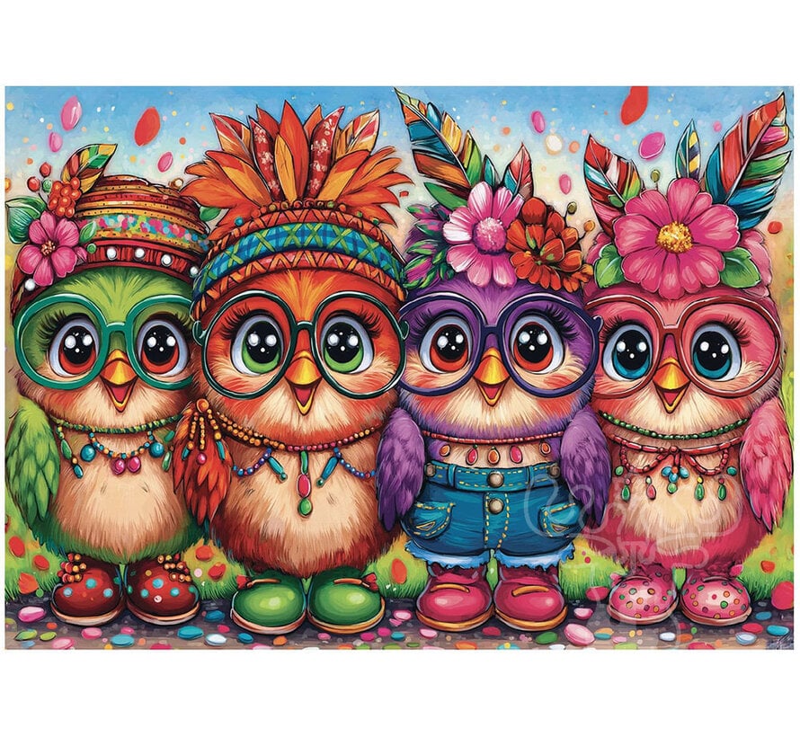 Delfy Four Funky Chicks Puzzle 1000pcs