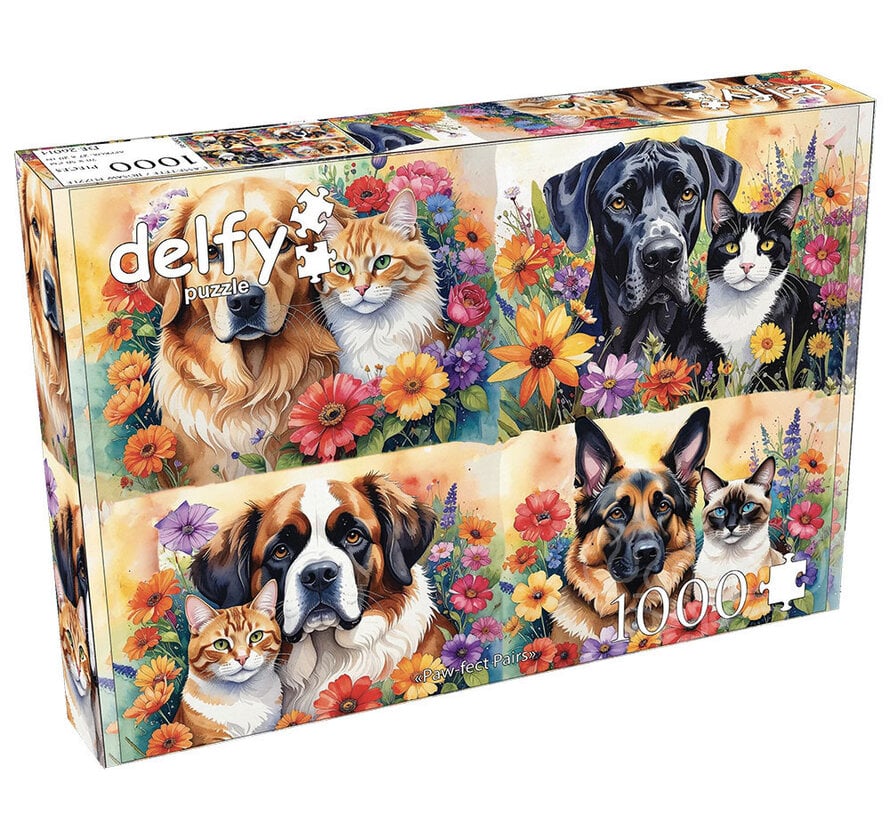Delfy Paw-fect Pairs Puzzle 1000pcs