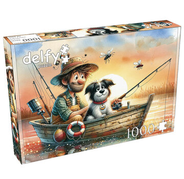 Delfy Delfy Sunset Fishing Friends Puzzle 1000pcs