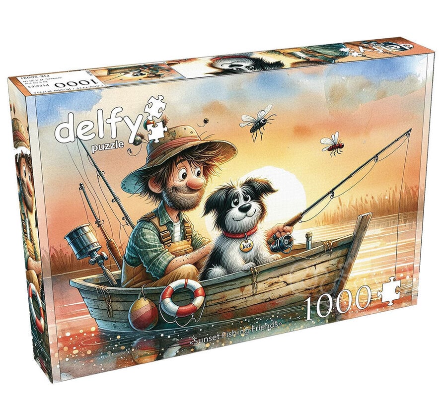 Delfy Sunset Fishing Friends Puzzle 1000pcs
