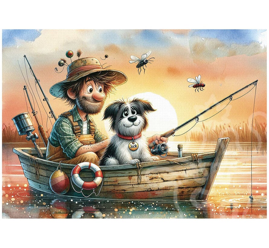 Delfy Sunset Fishing Friends Puzzle 1000pcs