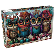 Delfy Delfy Booted Owl Quartet Puzzle 1000pcs