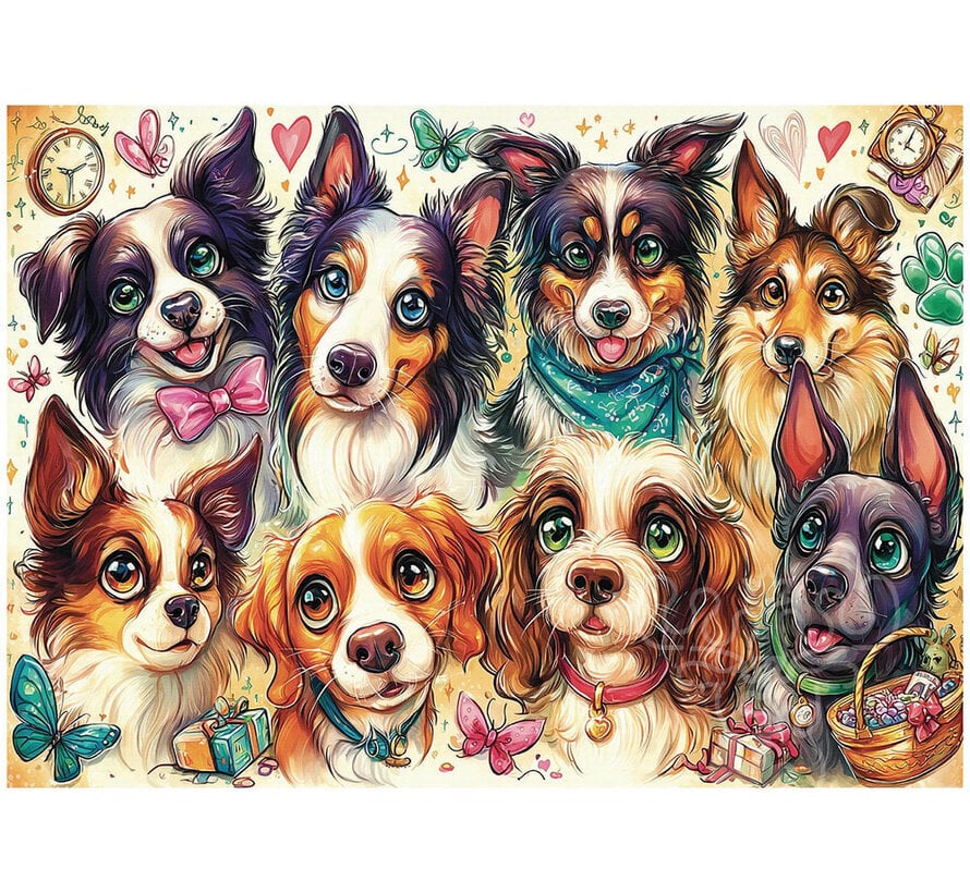 Delfy Eight Pawsome Friends Puzzle 1000pcs