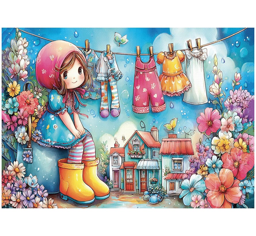 Delfy Sunlit Laundry Joy Puzzle 1000pcs