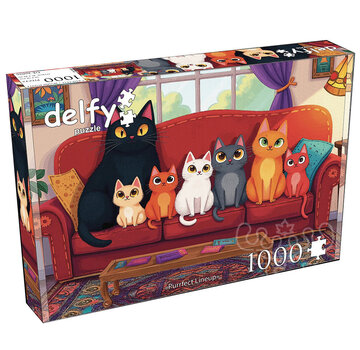 Delfy Delfy Purrfect Lineup Puzzle 1000pcs