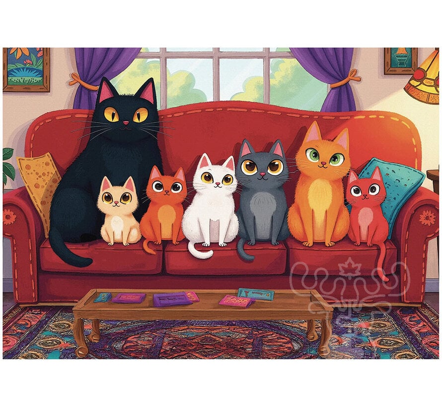 Delfy Purrfect Lineup Puzzle 1000pcs