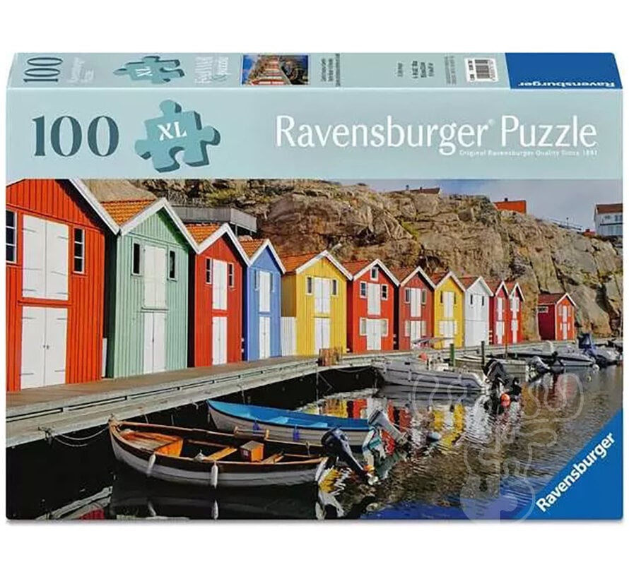 Ravensburger Feel Well & Puzzle: Colorful Houses in Sweden Puzzle 100pcs XL