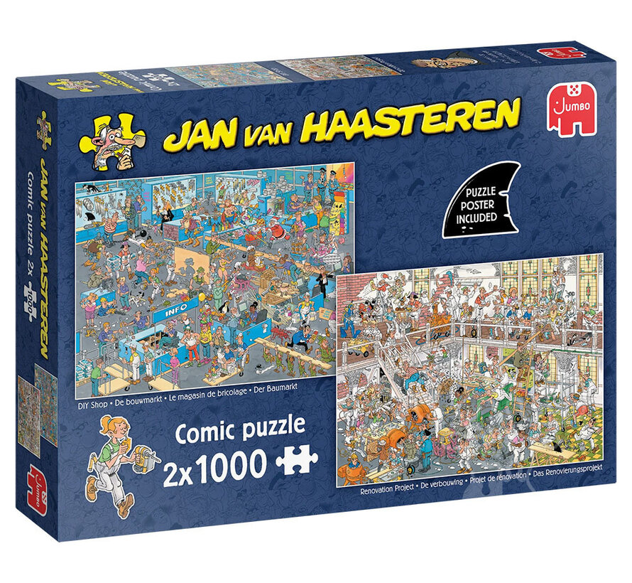Jumbo Jan van Haasteren - DIY Shop & Renovation Project Puzzle 2 x 1000pcs
