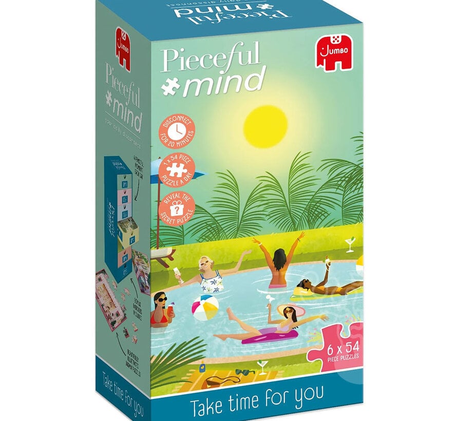 Jumbo Peaceful Mind: Take Time for You Puzzle 6 x 54pcs + Colouring Activity