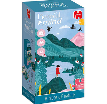 Jumbo Jumbo Peaceful Mind: A Piece of Nature Puzzle 6 x 54pcs + Colouring Activity