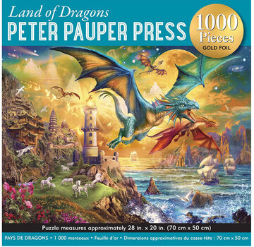 Peter Pauper Press Peter Pauper Press Land of Dragons Foil Puzzle 1000pcs