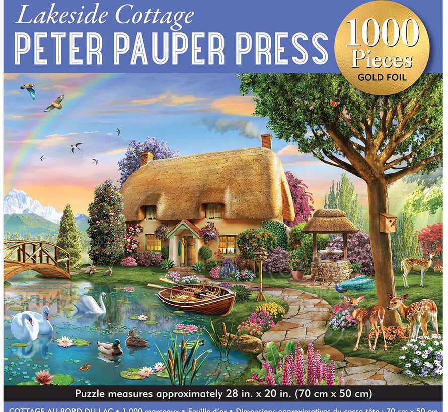 Peter Pauper Press Lakeside Cottage Foil Puzzle 1000pcs