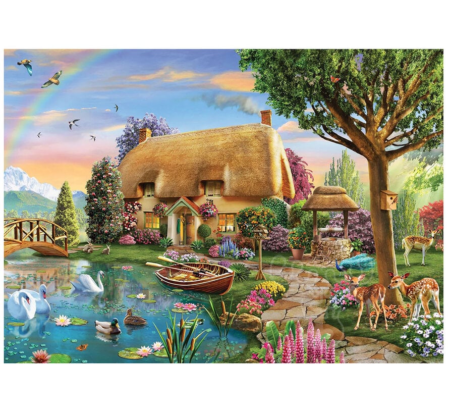 Peter Pauper Press Lakeside Cottage Foil Puzzle 1000pcs