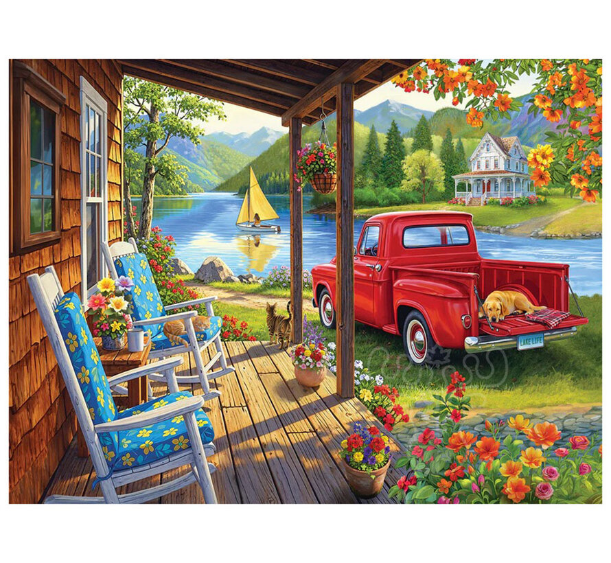 Cobble Hill Lake Life (AI Assistance) Easy Handling Puzzle 275pcs