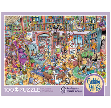 Cobble Hill Puzzles Cobble Hill Doodletown Bookshop Bedlam Puzzle 100pcs