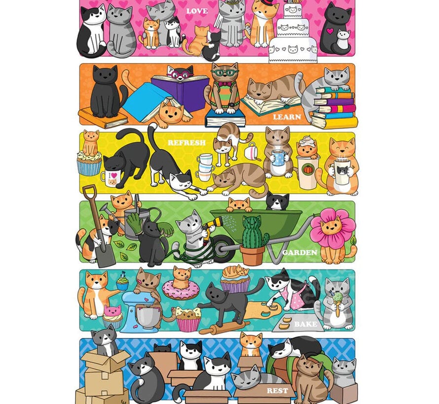 Cobble Hill Doodlecat Days Puzzle 100pcs