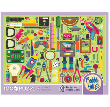 Cobble Hill Puzzles Cobble Hill Nerdy Junk Drawer Puzzle 100pcs