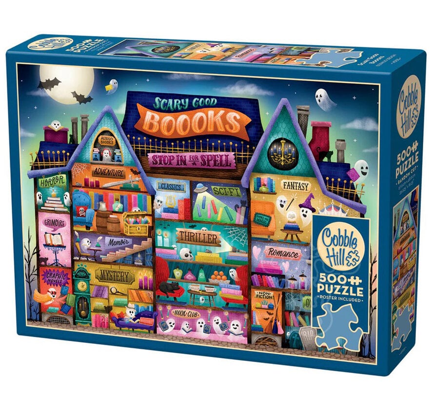 Cobble Hill Scary Good Boooks Puzzle 500pcs