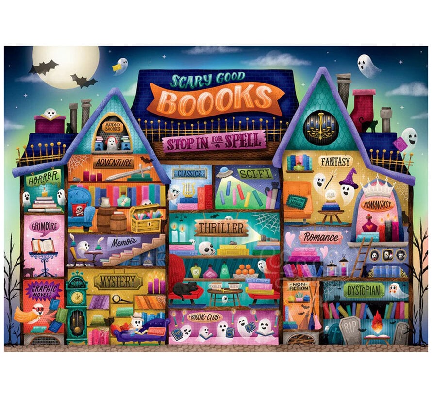 Cobble Hill Scary Good Boooks Puzzle 500pcs