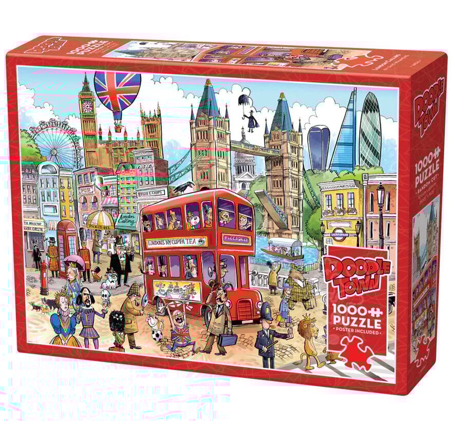 Cobble Hill Doodletown London Calling Puzzle 1000pcs