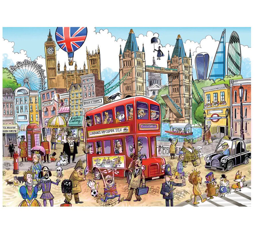Cobble Hill Doodletown London Calling Puzzle 1000pcs