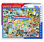 White Mountain United States of America Puzzle 1000pcs RETIRED