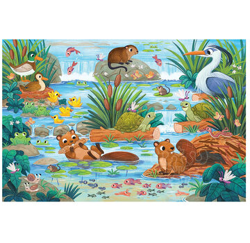Cobble Hill Puzzles Cobble Hill Beaver and Friends Floor Puzzle 35pcs