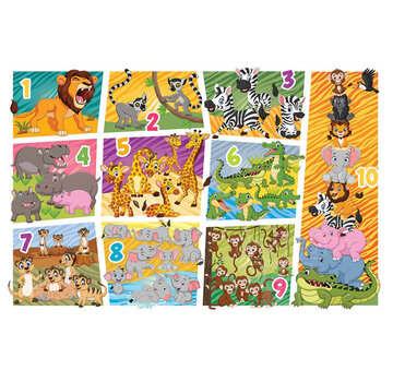 Cobble Hill Puzzles Cobble Hill Animal Count Floor Puzzle 35pcs