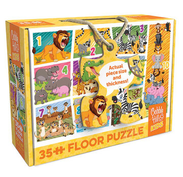 Cobble Hill Puzzles Cobble Hill Animal Count Floor Puzzle 35pcs