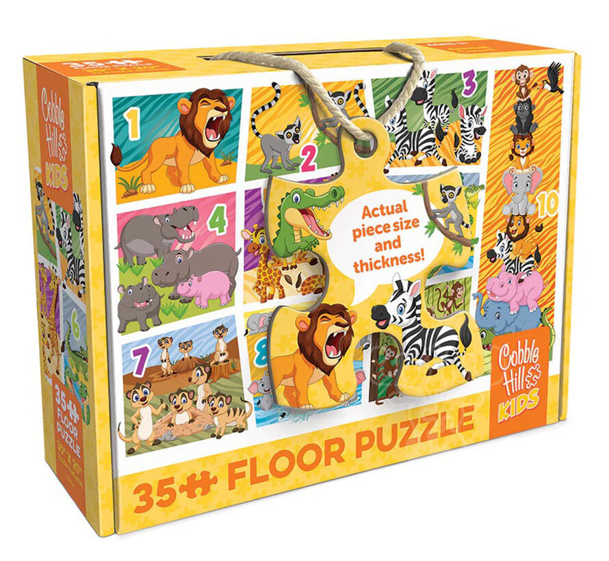 Cobble Hill Animal Count Floor Puzzle 35pcs