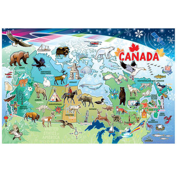 Cobble Hill Puzzles Cobble Hill Map of Canada Floor Puzzle 35pcs
