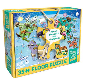 Cobble Hill Puzzles Cobble Hill Map of the World Floor Puzzle 35pcs