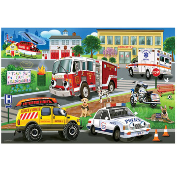 Cobble Hill Puzzles Cobble Hill First Responders Floor Puzzle 35pcs