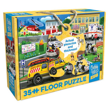 Cobble Hill Puzzles Cobble Hill First Responders Floor Puzzle 35pcs