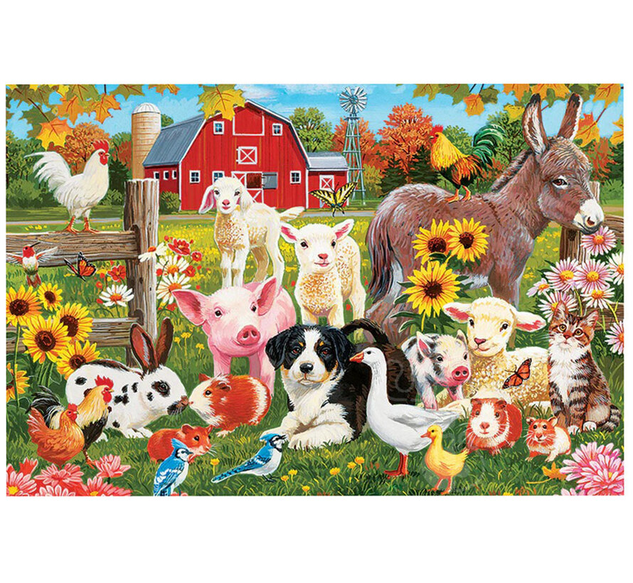 Cobble Hill Farmyard Greetings Floor Puzzle 35pcs