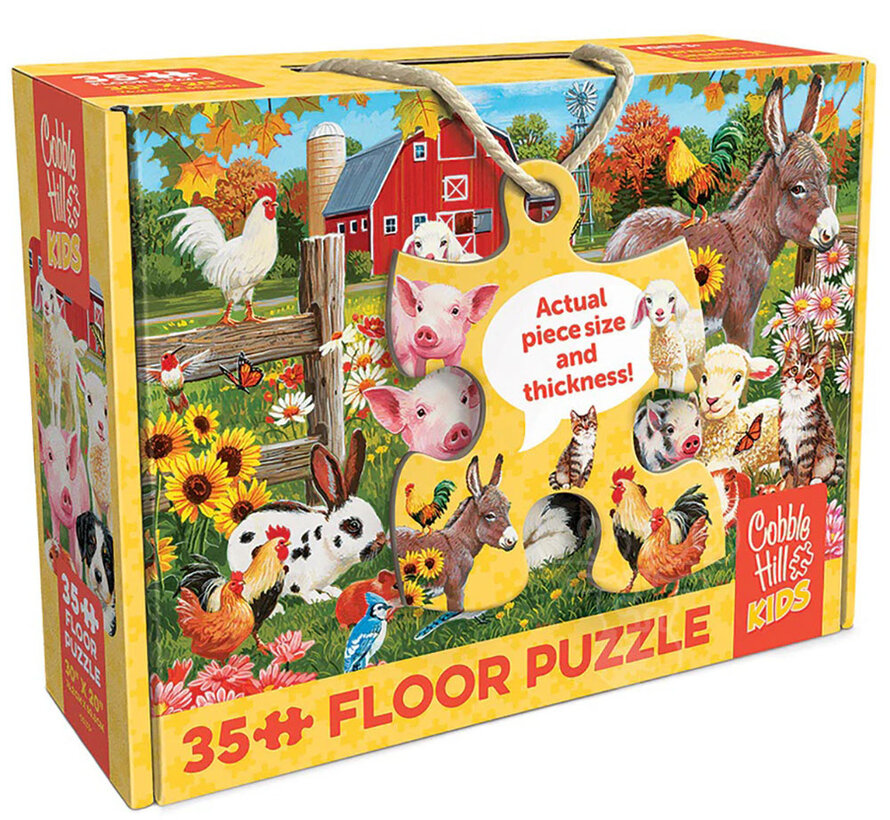 Cobble Hill Farmyard Greetings Floor Puzzle 35pcs