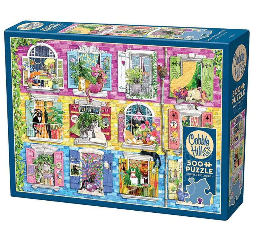 Cobble Hill Living With Catitude Puzzle 500pcs