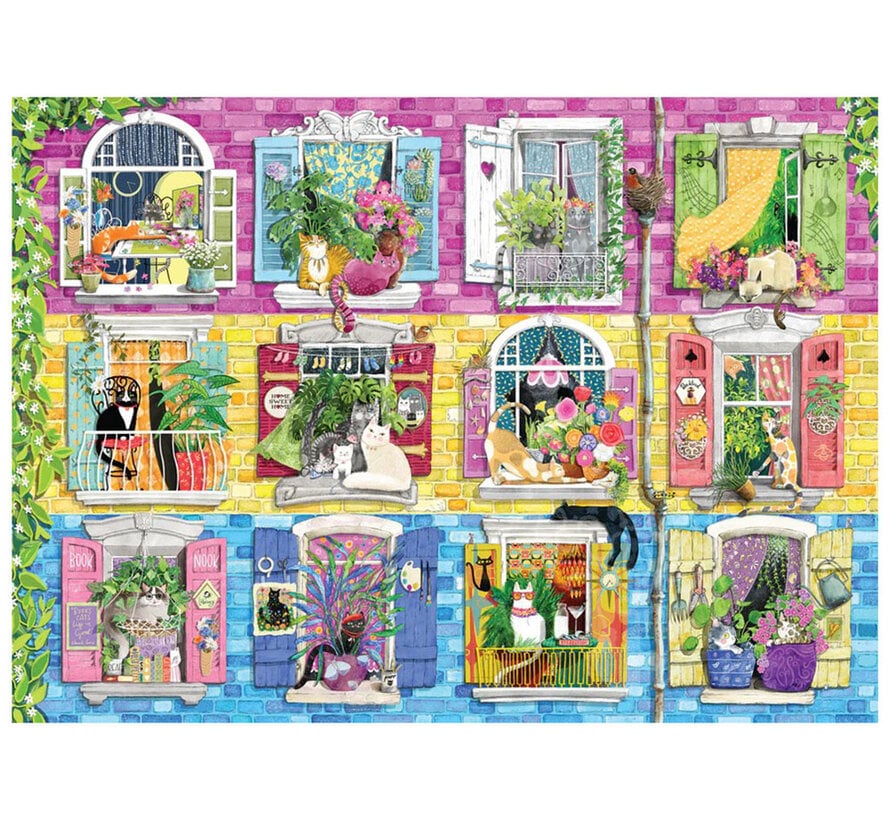 Cobble Hill Living With Catitude Puzzle 500pcs