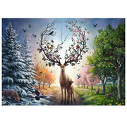 Ravensburger Ravensburger Deer at Day and Night Puzzle 1000pcs