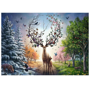 Ravensburger Ravensburger Deer at Day and Night Puzzle 1000pcs