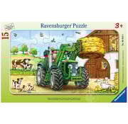 Ravensburger Ravensburger Tractor on the Farm Frame Puzzle 15pcs