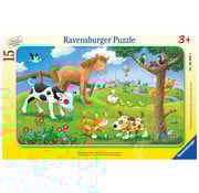 Ravensburger Ravensburger Cute Animal Friends Frame Puzzle 15pcs