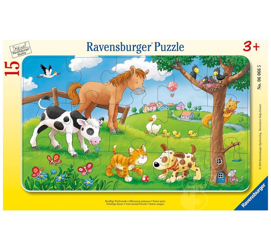 Ravensburger Cute Animal Friends Frame Puzzle 15pcs