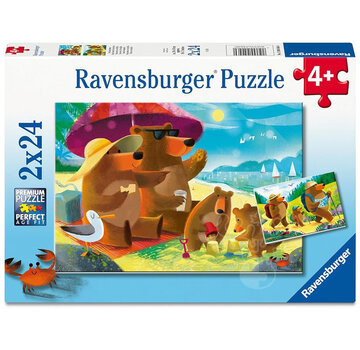 Ravensburger Ravensburger Bear Family Vacations Puzzle 2 x 24pcs