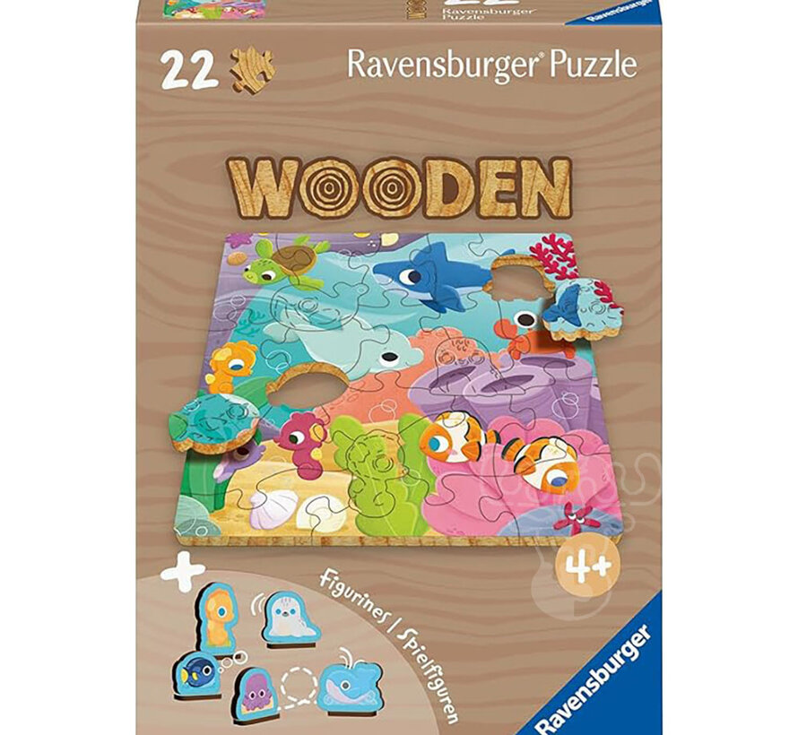 Ravensburger Sea Animals Wood Puzzle 22pcs
