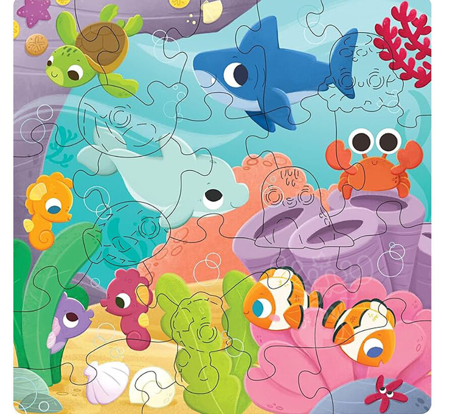 Ravensburger Sea Animals Wood Puzzle 22pcs