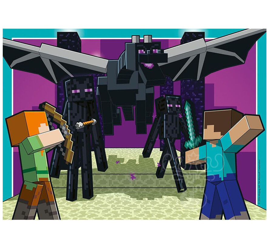 Ravensburger Minecraft: Realms & Adventures Puzzle 4 x 100pcs XXL