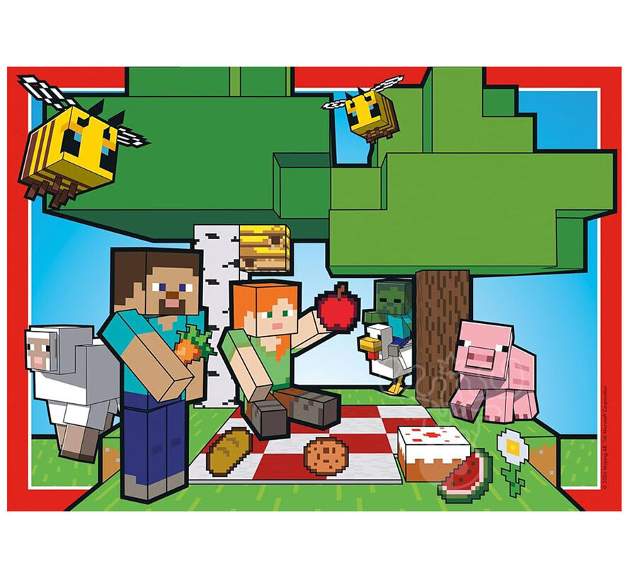 Ravensburger Minecraft: Realms & Adventures Puzzle 4 x 100pcs XXL