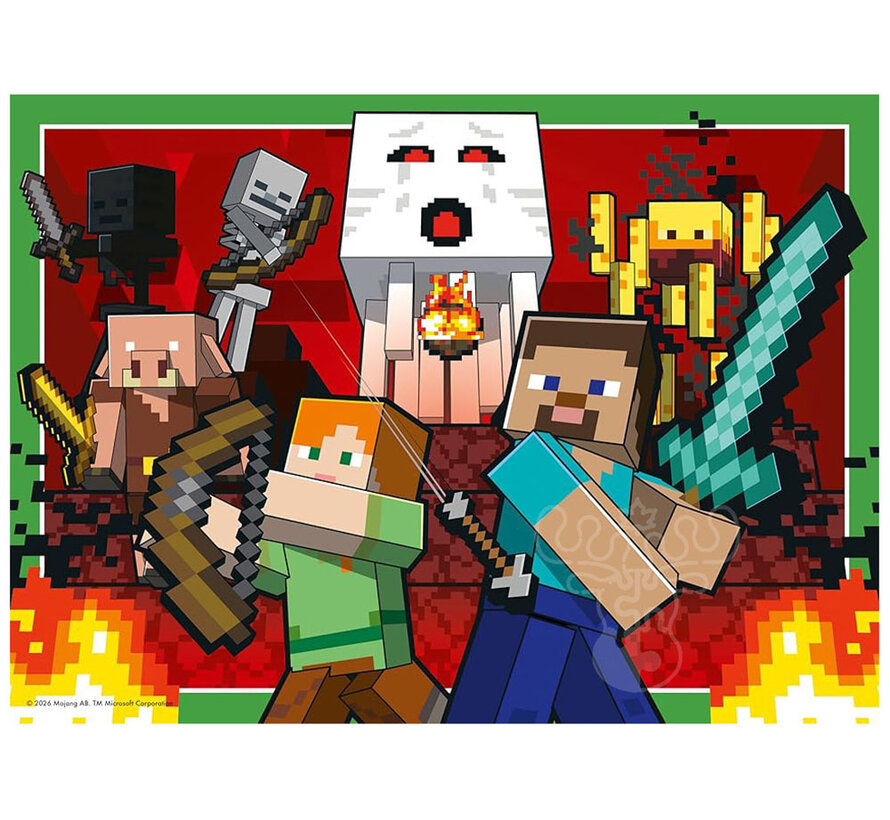 Ravensburger Minecraft: Realms & Adventures Puzzle 4 x 100pcs XXL