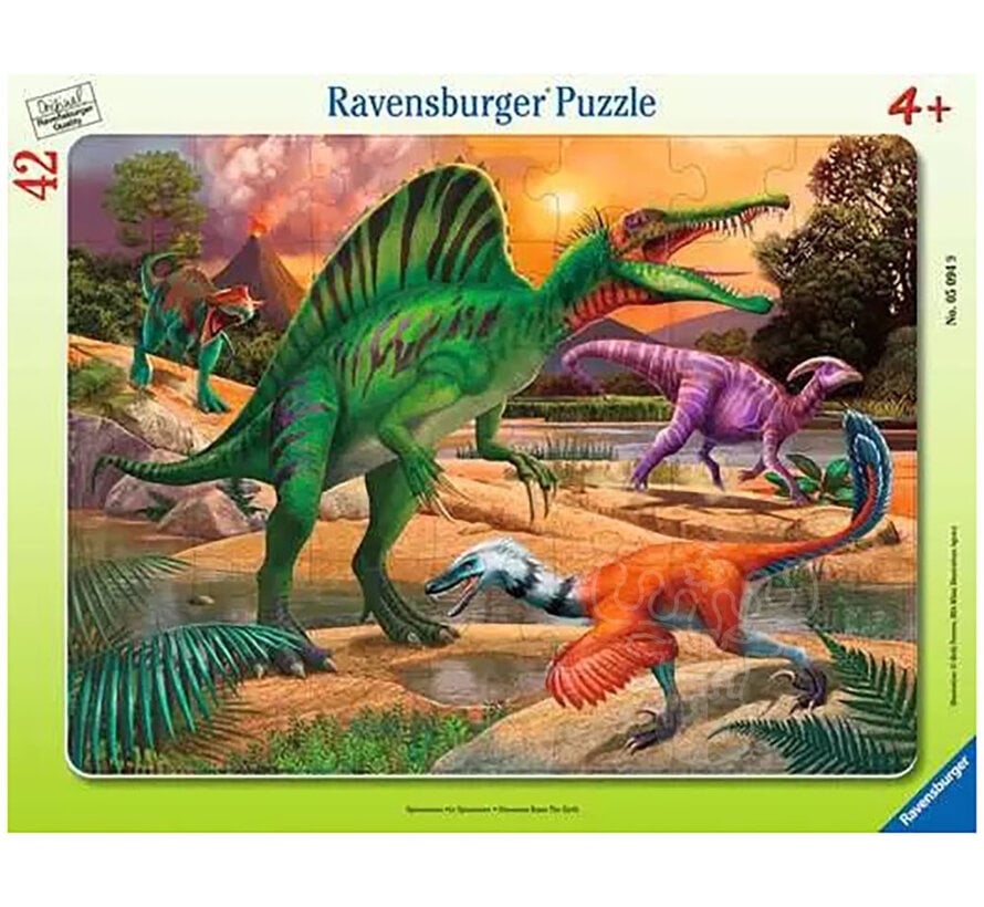Ravensburger Dinosaurs Roam the Earth Frame Puzzle 42pcs